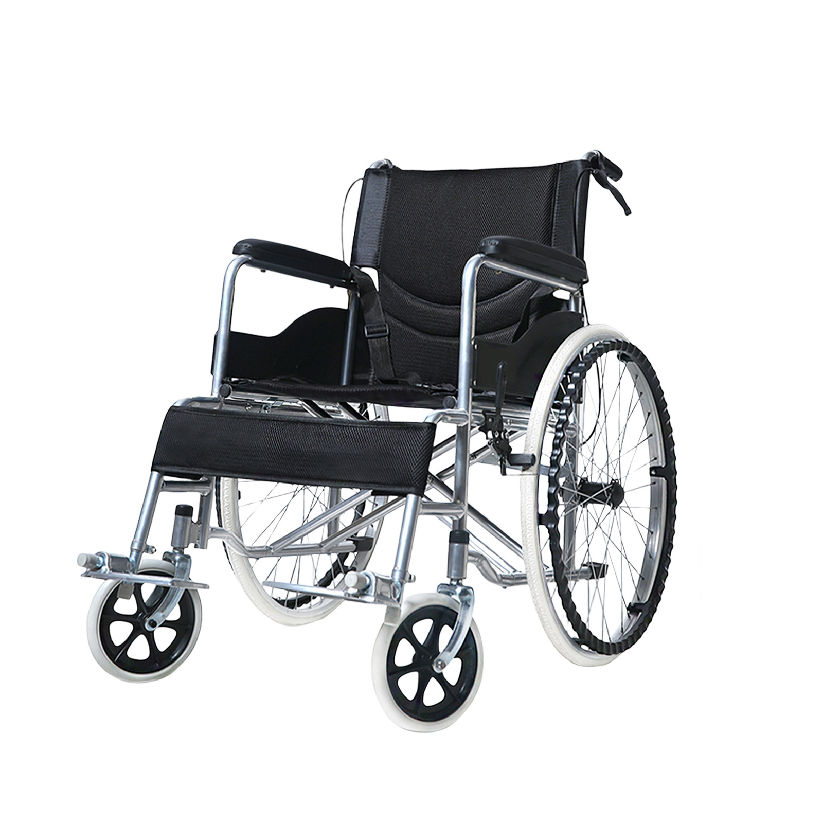 24" Foldable Wheelchair Manual Folding Wheel Chair Portable and Lightweight