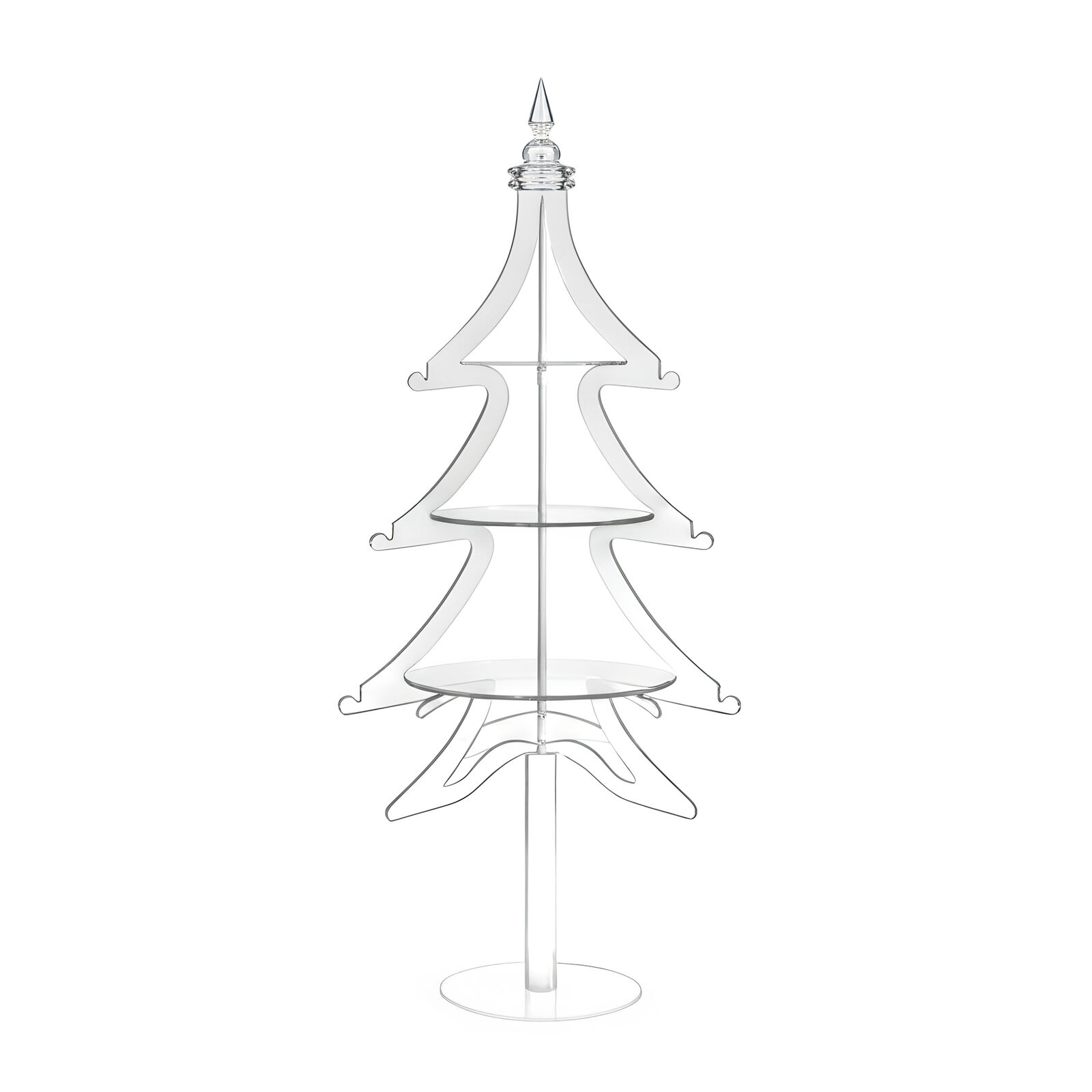 Clear Christmas Acrylic Large Tree Dessert Stand, 3-Tier Acrylic Cupcake & Cake Holder, 180cm Festive Party Display & Easy Assembly Tower Tree