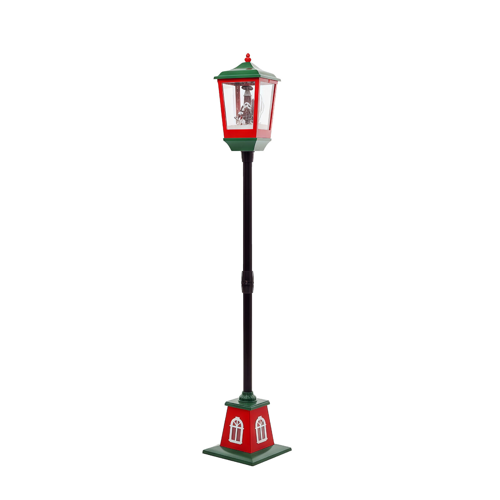157cm Green Christmas Lamp Post Fairy Light Decoration, Festive Indoor Christmas Street Lights Lamp, Easy Assembly & Lightweight Design