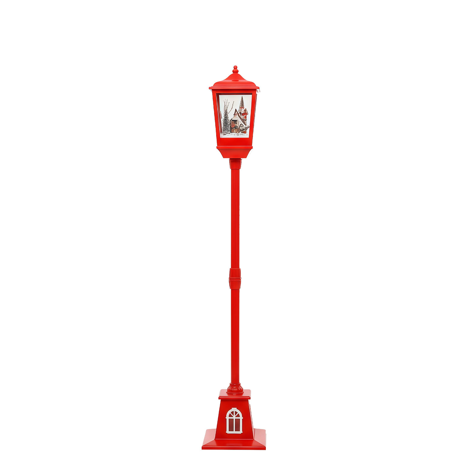 157cm Red Christmas Lamp Post Fairy Light Decoration, Festive Indoor Christmas Street Lights Lamp, Easy Assembly & Lightweight Design