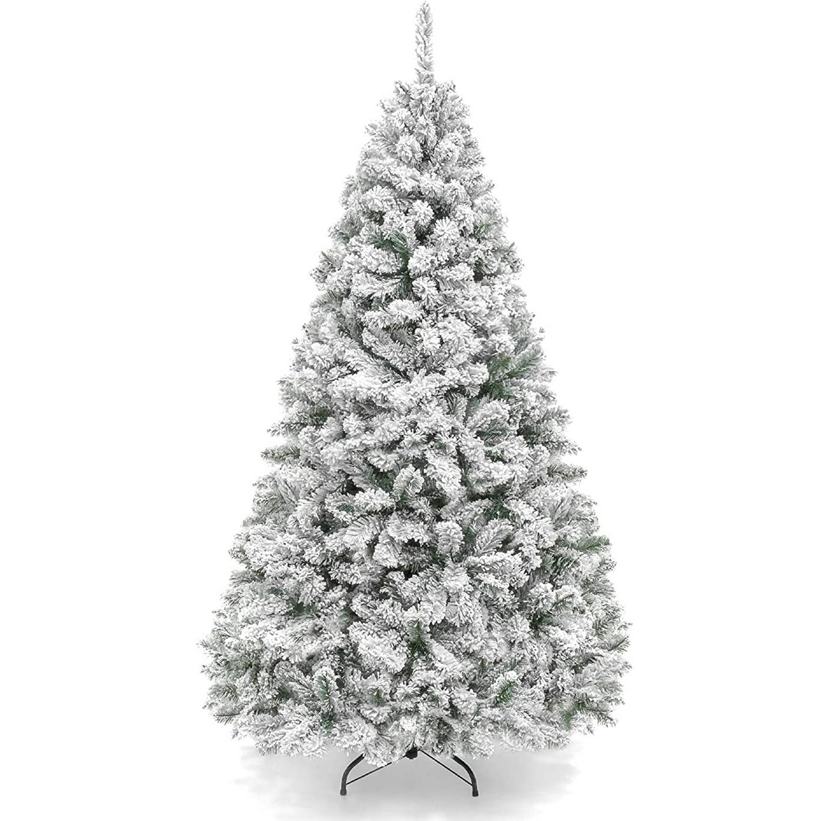 1.8m Christmas Tree Snow Flocked Xmas Tree Decor Metal Stand