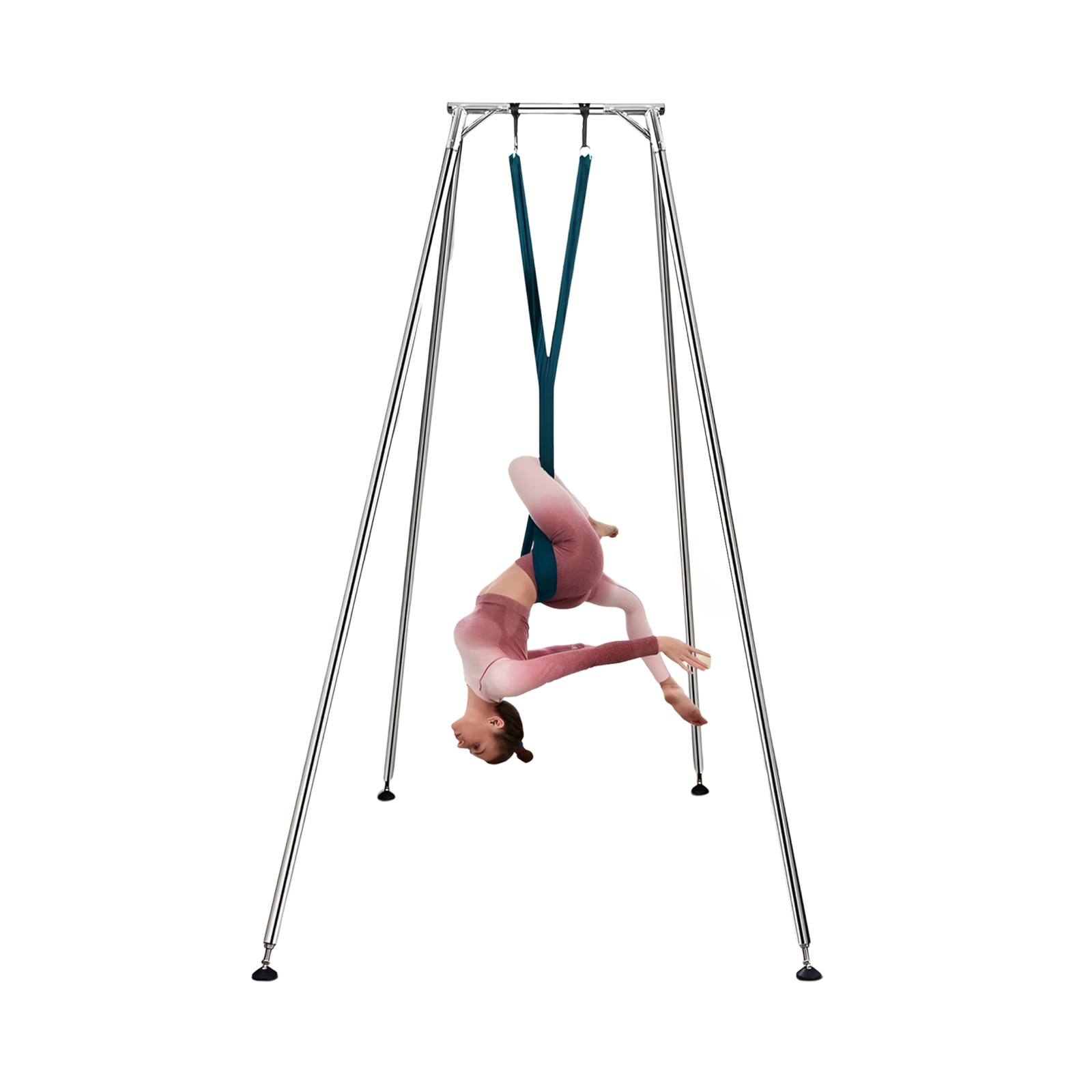 Aerial Yoga Swing Stand Foldable Freestanding Pull Up Bar Station