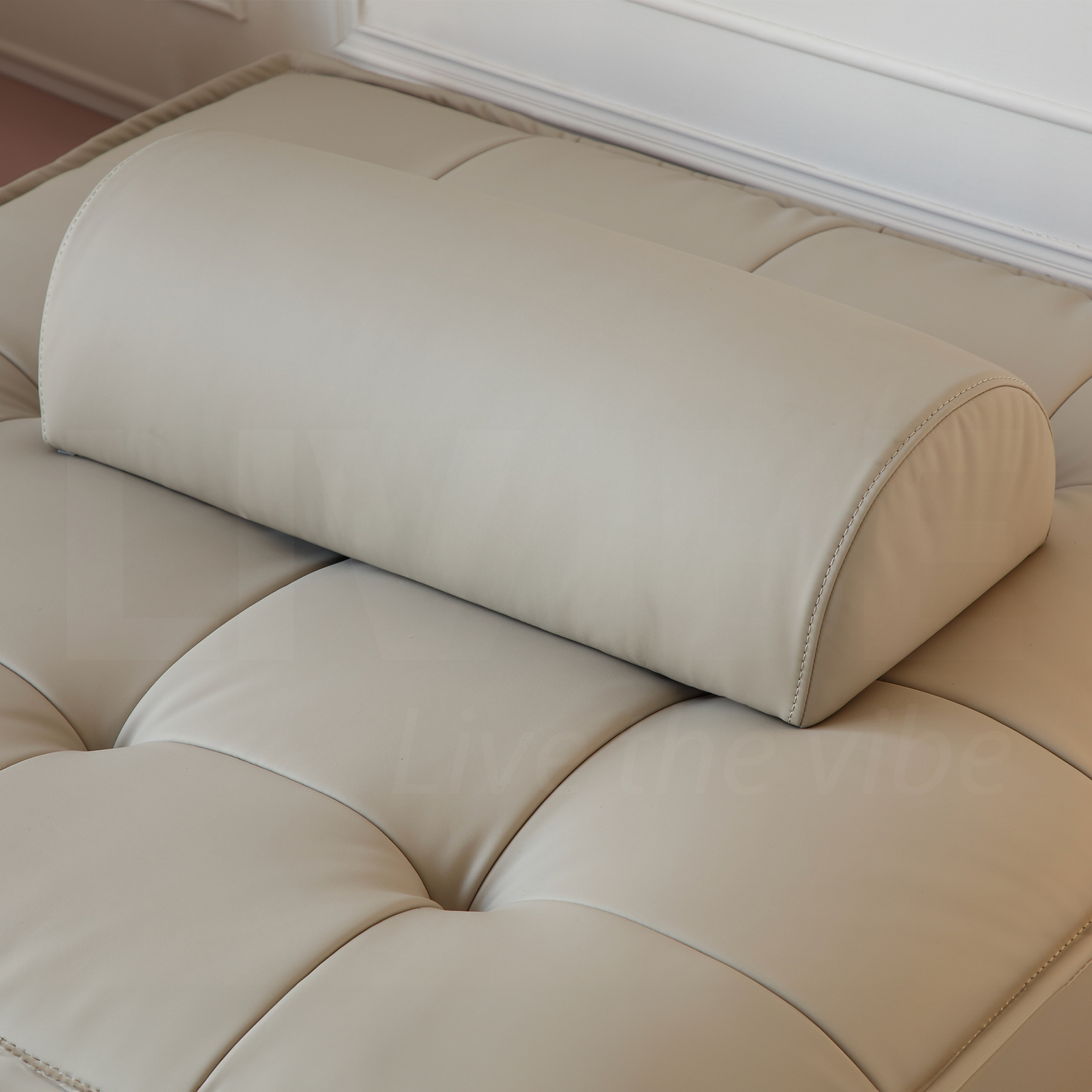 MIUZ 1pc Modular Sofa Lounge Chair Tofu Sofa Armless Seat PU Leather Couch Seat - Picture 26 of 55