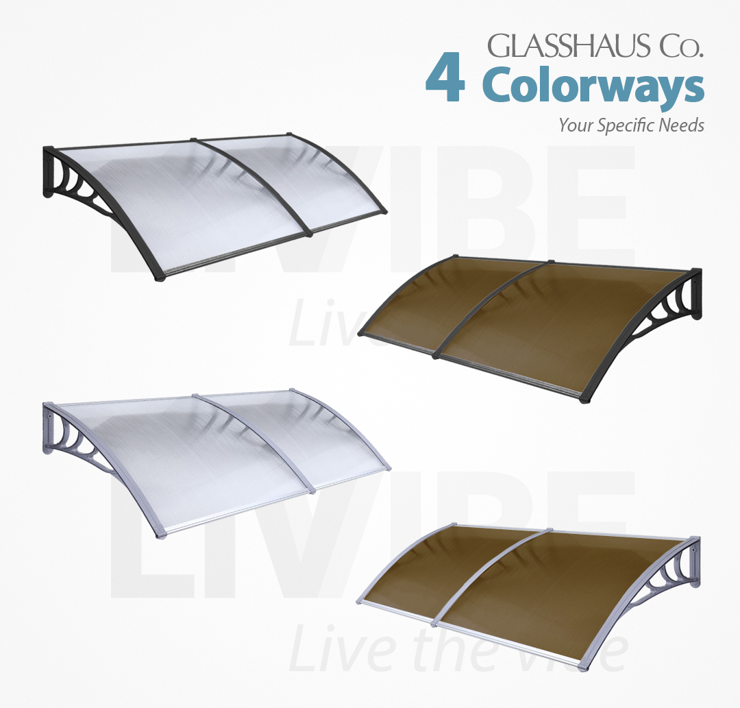 Glasshaus Window Door Awning Canopy Outdoor Patio Sun Rain Shield - Picture 125 of 250