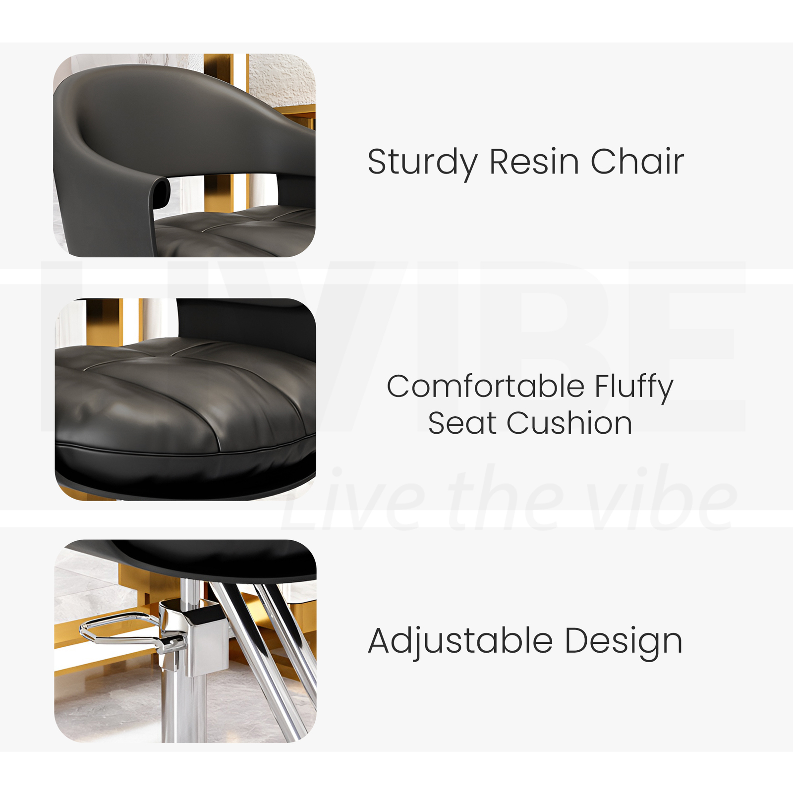 Lauft Salon Stool Swivel Chair Backrest Barber Hair Dresser Chair Hydraulic Lift - Picture 38 of 110