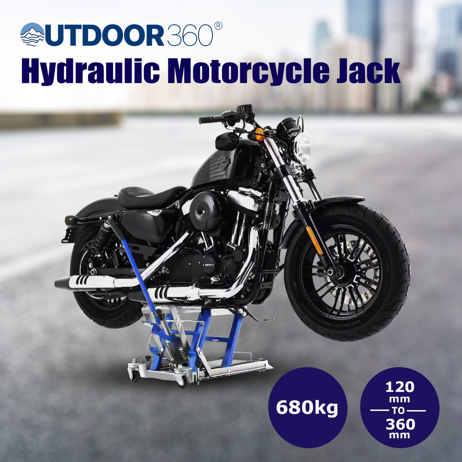 OUTDOOR360 Hydraulic Motorcycle Jack Scissor Lift Motorbike Repair