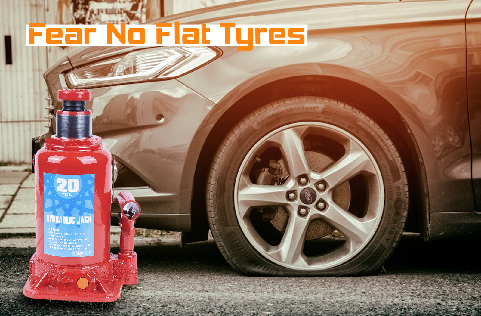 OUTDOOR360 1050 Ton Hydraulic Bottle Jack Heavy Duty Car Lifter Safety