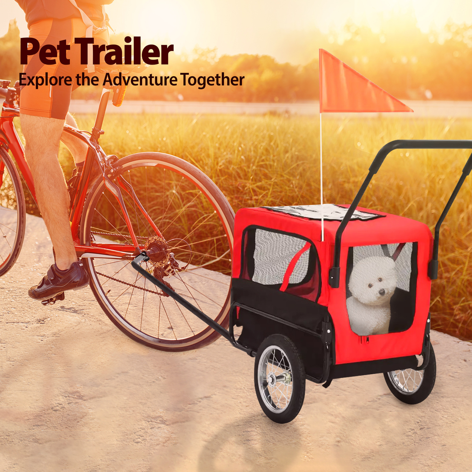 Pet stroller sales bike trailer