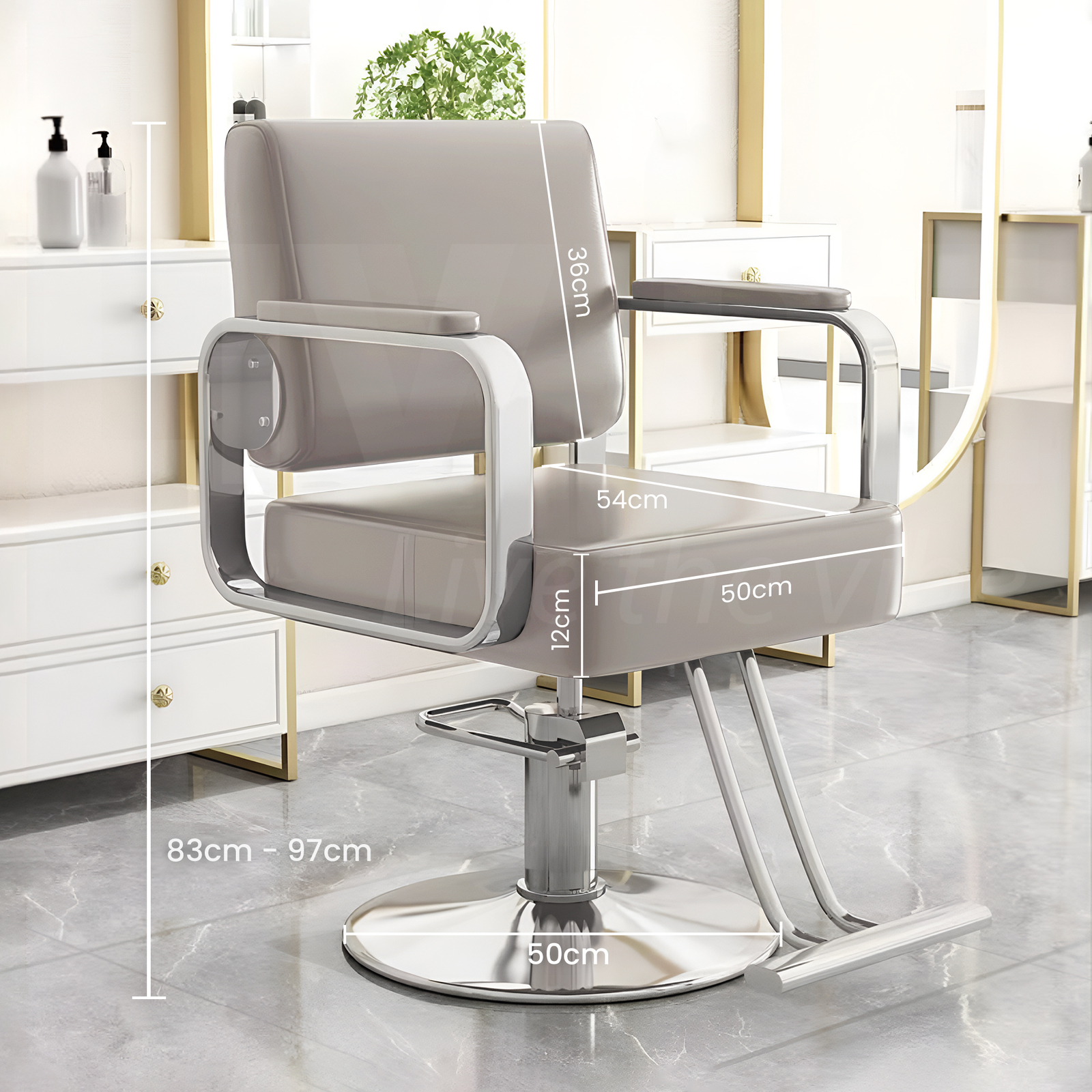 Lauft Salon Stool Swivel Chair Backrest Barber Hair Dresser Chair Hydraulic Lift - Picture 18 of 110