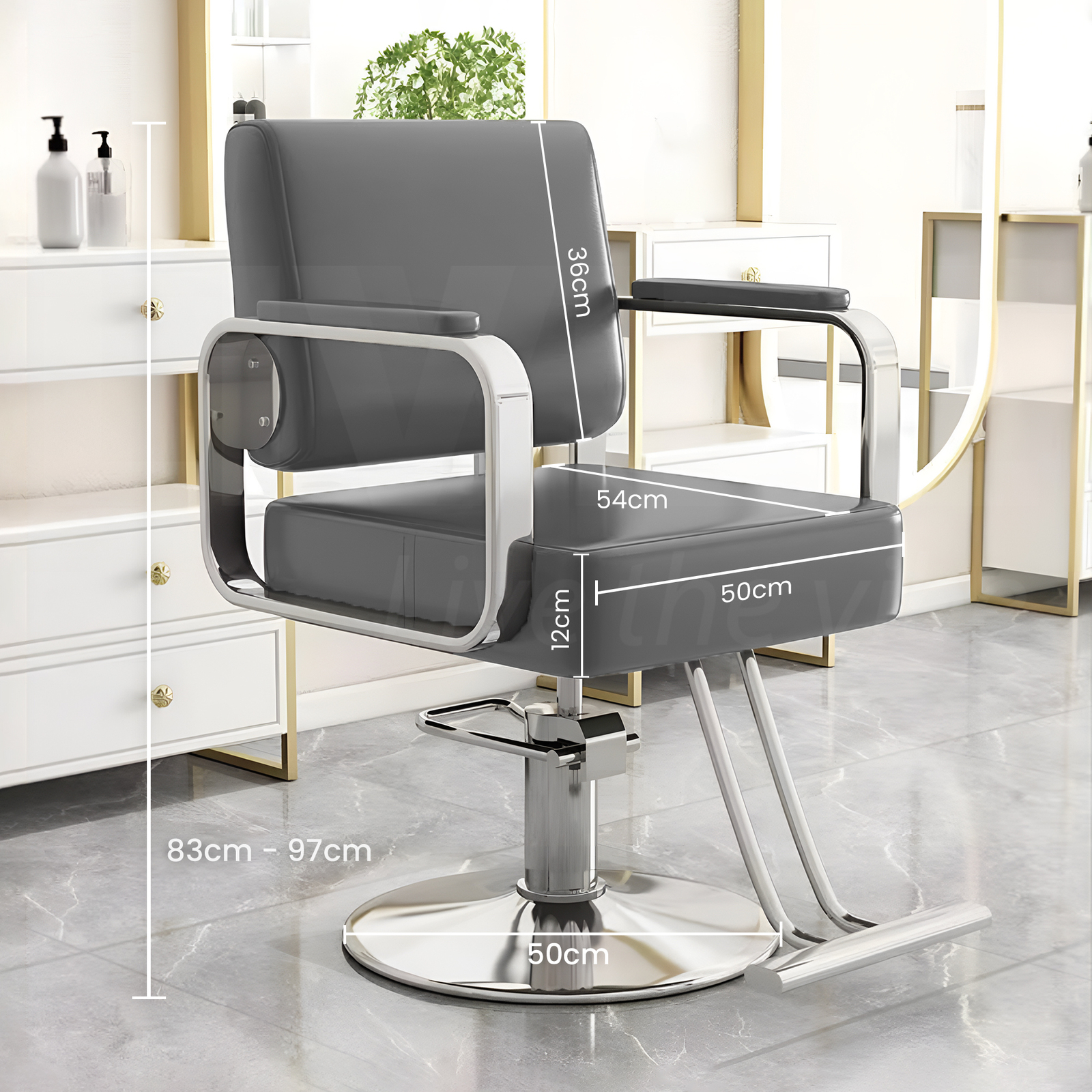 Lauft Salon Stool Swivel Chair Backrest Barber Hair Dresser Chair Hydraulic Lift - Picture 62 of 110