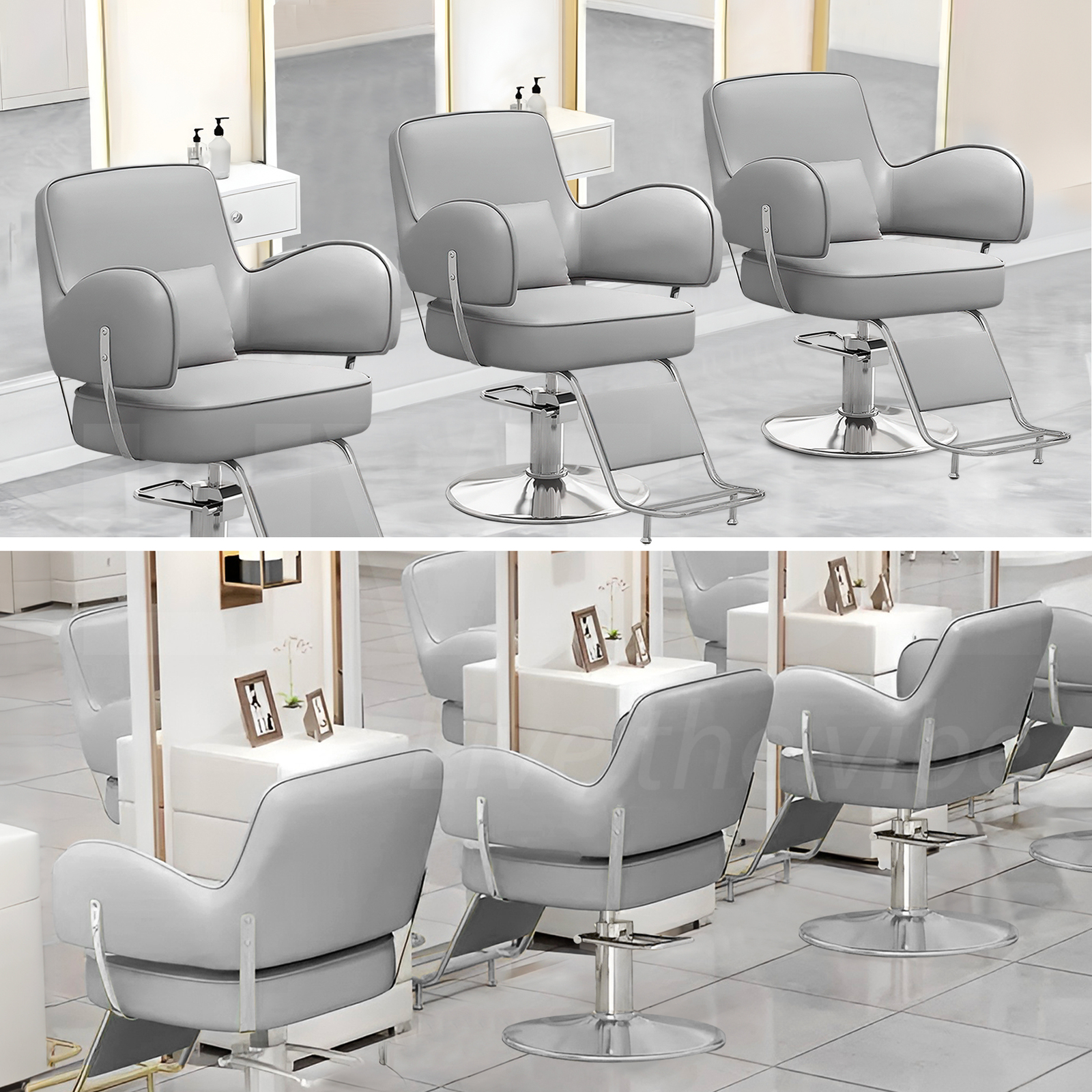 Lauft Salon Stool Swivel Chair Backrest Barber Hair Dresser Chair Hydraulic Lift - Picture 85 of 110