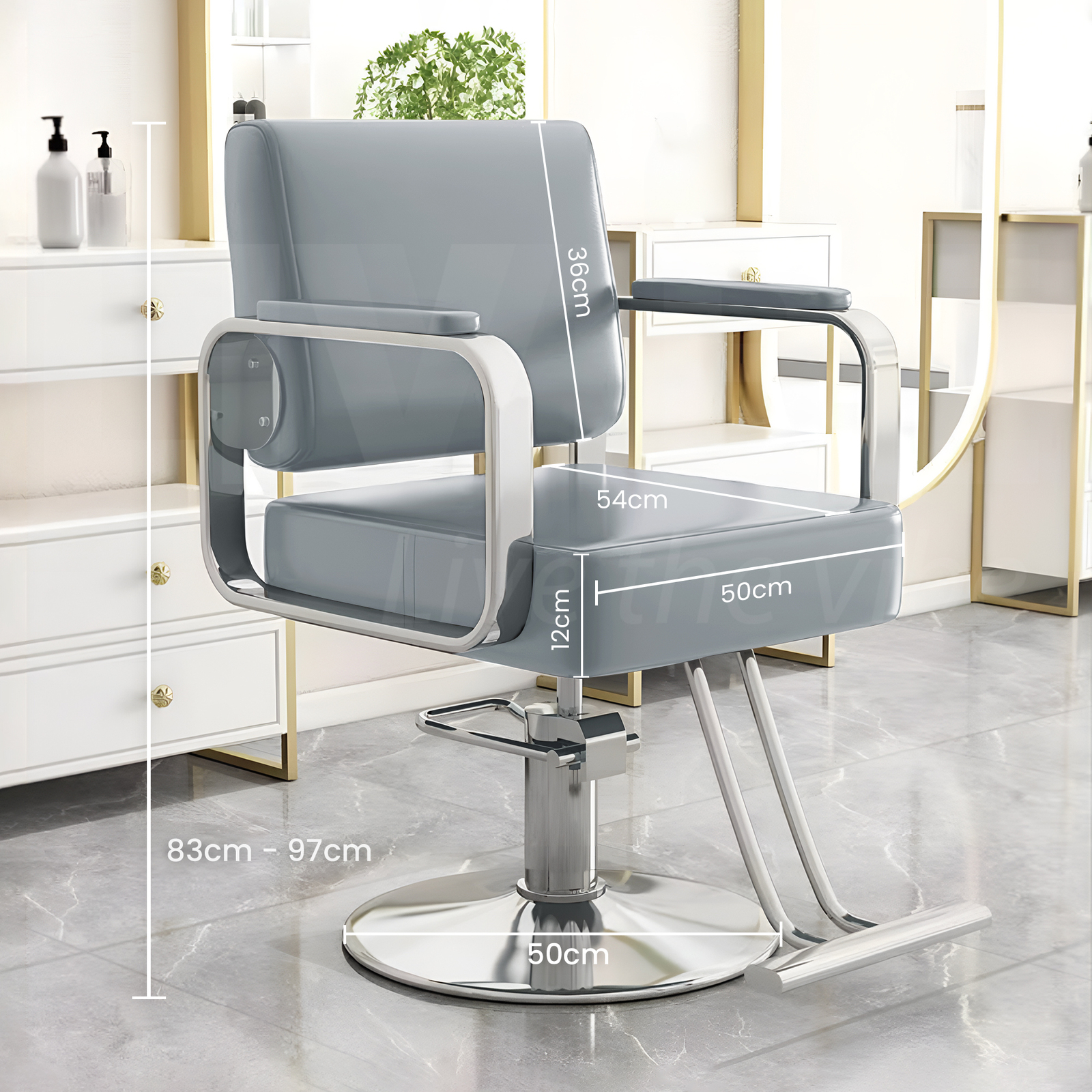 Lauft Salon Stool Swivel Chair Backrest Barber Hair Dresser Chair Hydraulic Lift - Picture 96 of 110