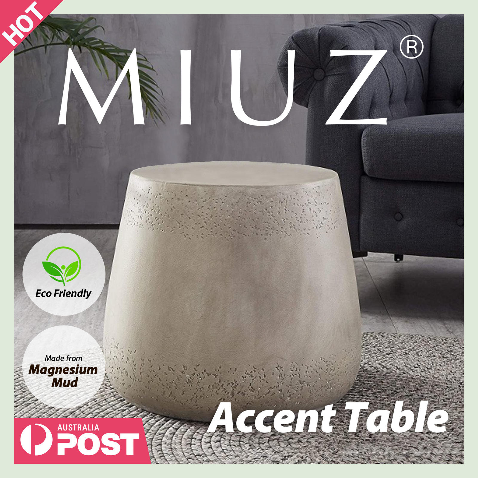MIUZ Side Table Coffee Tables Chair Stand Rustic Outdoor Accent Table