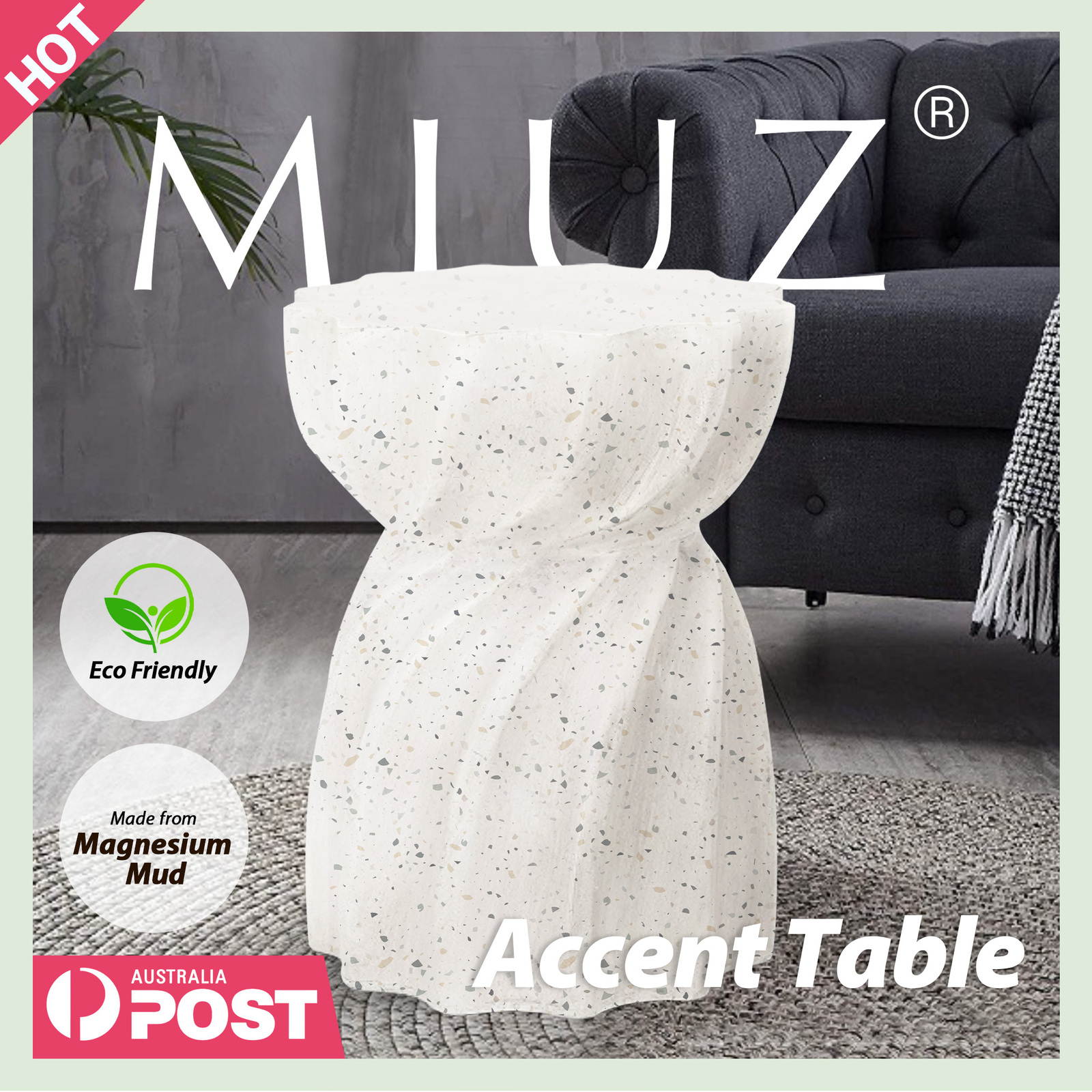 MIUZ Side Table Coffee Tables Chair Stand Rustic Outdoor Accent Table