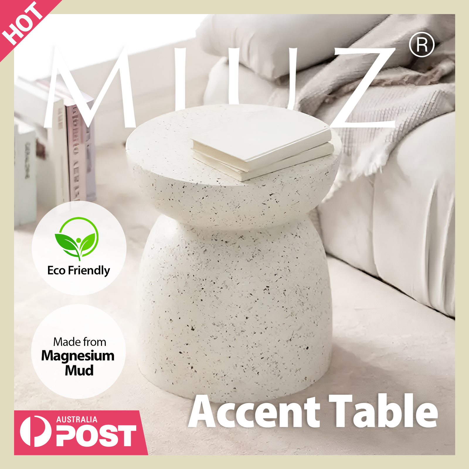 MIUZ Round Side Table Coffee Table Chair Stand Indoor Outdoor End Accent Tables