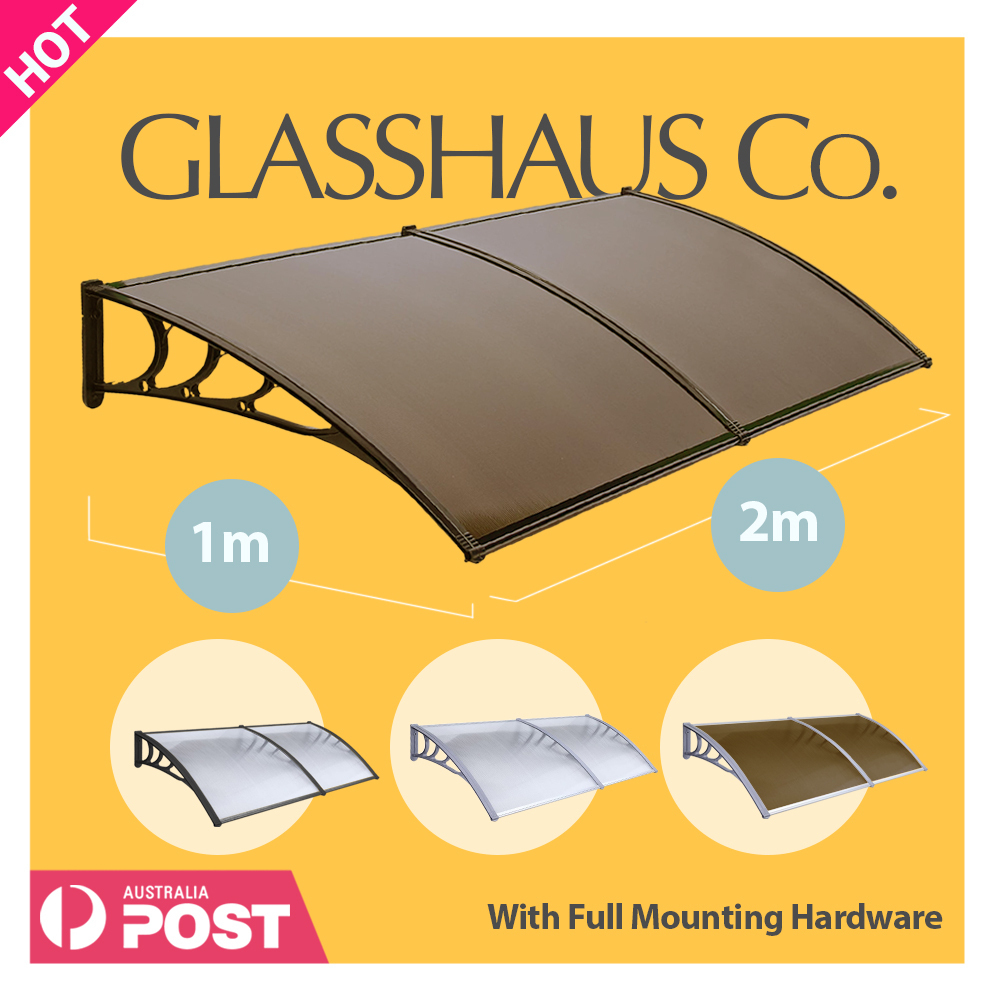 Glasshaus Window Door Awning Canopy Outdoor Patio Sun Rain Shield - Picture 31 of 250