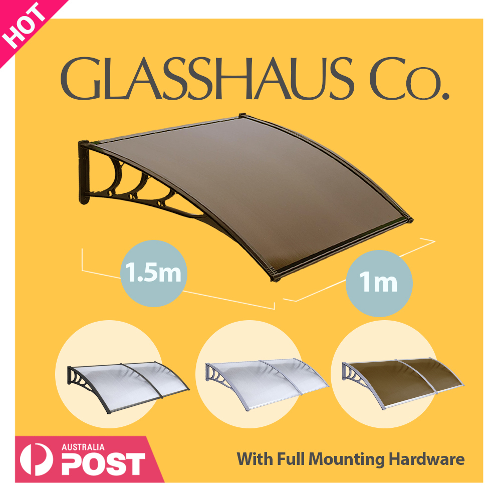 Glasshaus Window Door Awning Canopy Outdoor Patio Sun Rain Shield - Picture 111 of 250