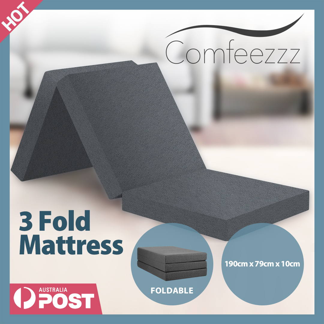 Comfeezzz Foldable Folding Foam Mattress Portable Sofa Bed Trifold Sleeping Mat - Picture 31 of 40