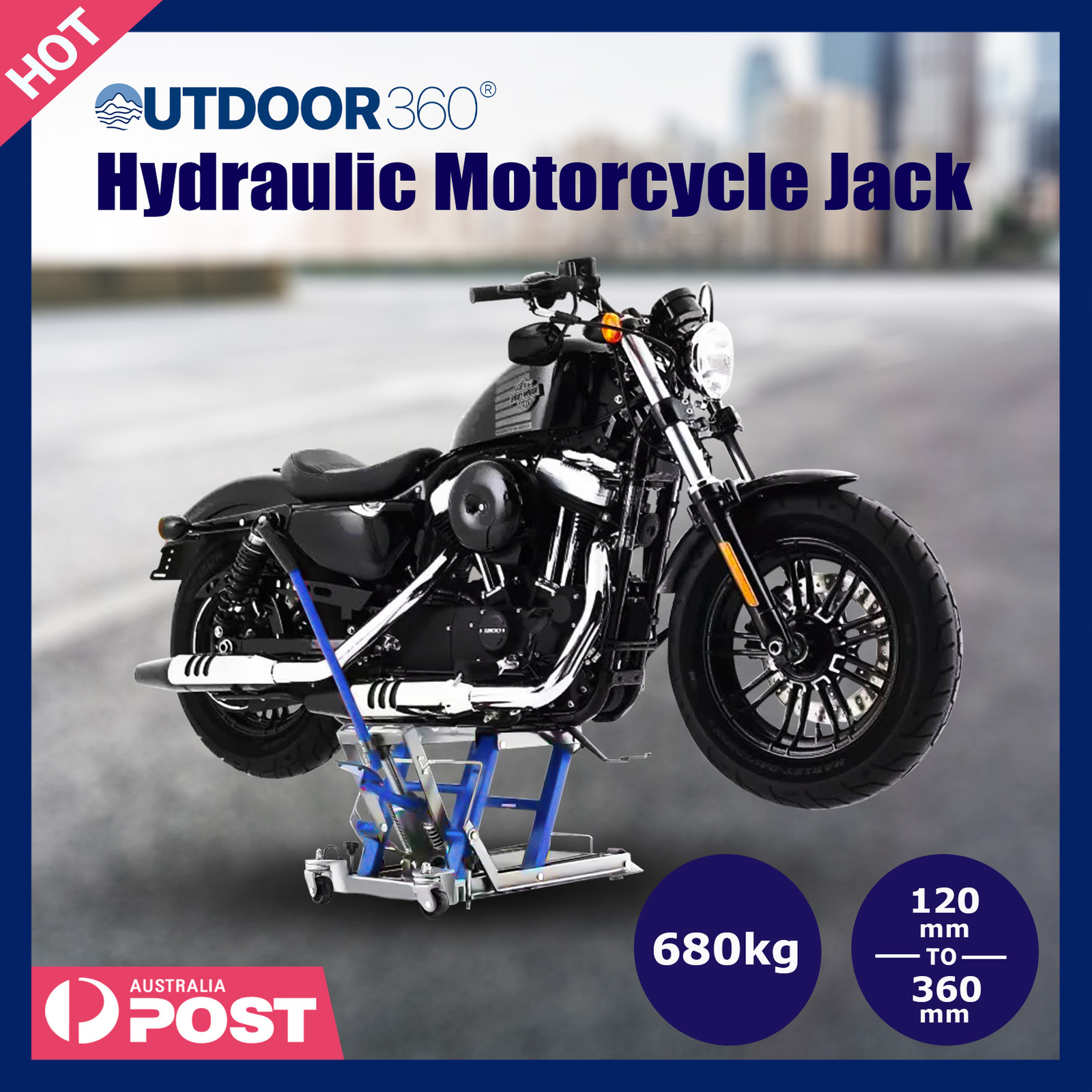 OUTDOOR360 Hydraulic Motorcycle Jack Scissor Lift Motorbike Repair