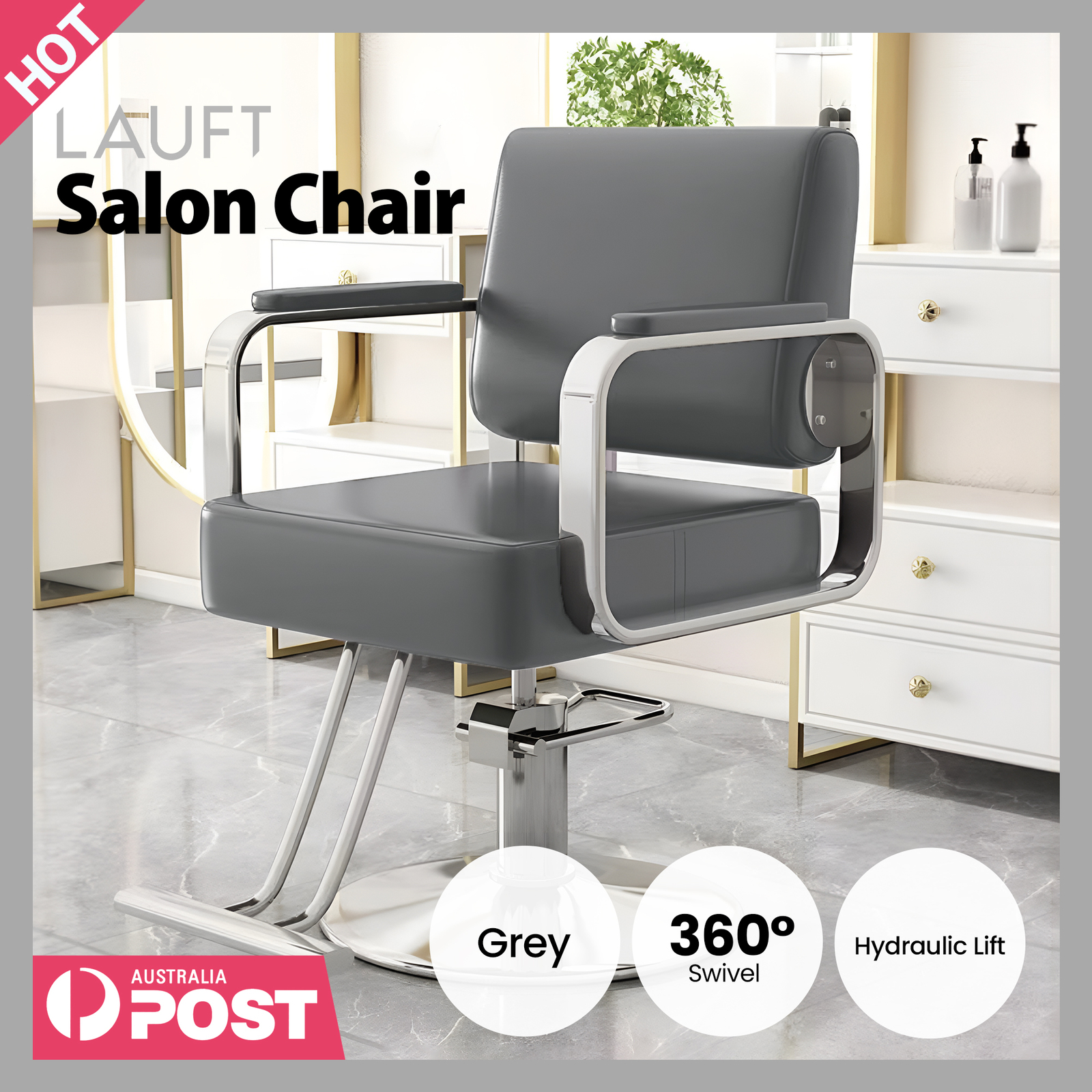 Lauft Salon Stool Swivel Chair Backrest Barber Hair Dresser Chair Hydraulic Lift - Picture 56 of 110