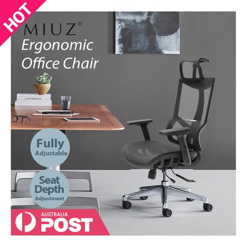 MIUZ Ergonomic Mesh Work Study Computer Gaming Office Desk Chairs